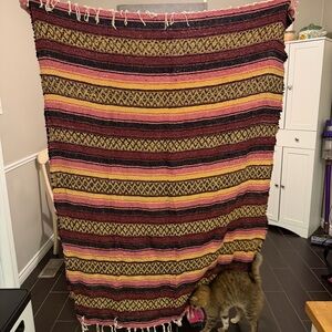 Earth Ragz Mexican Baja Blanket – Multicolor Striped – Made in Mexico